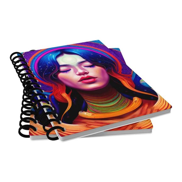 Trippy Painting Spiral Notebook - Colorful Art Notebook - Hippie Notebook - Picture 3 of 3